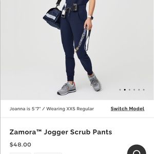 Figs Zamora Jogger Scrubs in navy.
